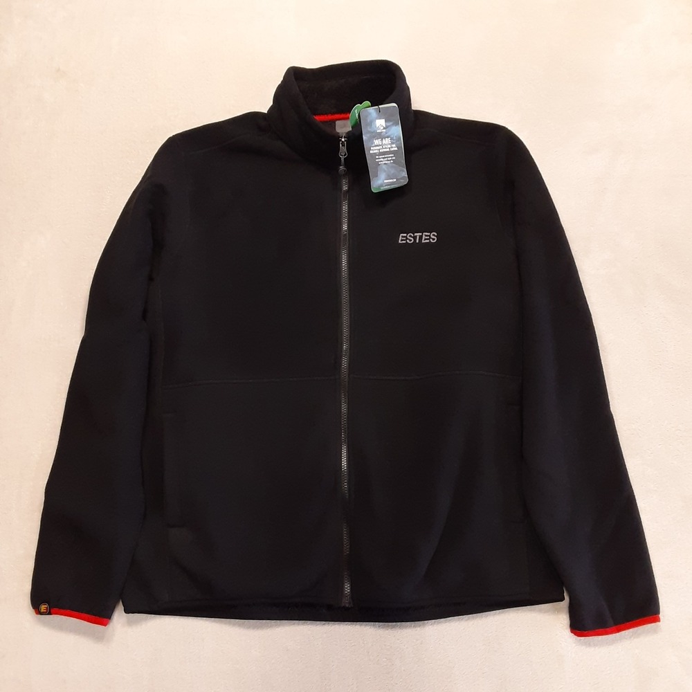 Estes Express Lines Mens Summit Sherpa Fleece Jacket Large Black 2 Layer